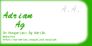 adrian ag business card